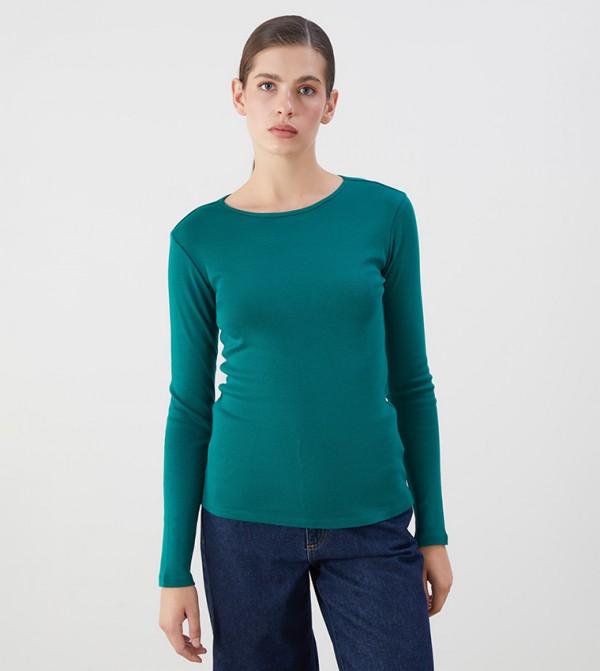 LC Waikiki LC Waikiki - Green Long Sleeve T-Shirts