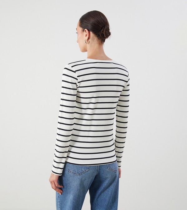 LC Waikiki Long Sleeve T-Shirts - White Long Sleeve T-Shirts