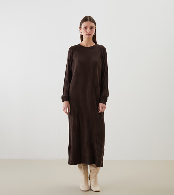 LC Waikiki  Dresses - Brown Midi Dresses