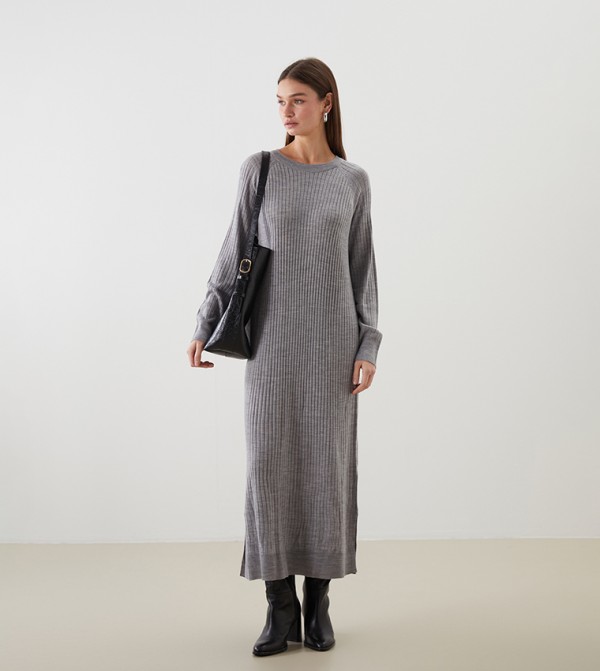 LC Waikiki  Dresses - Grey Maxi Dresses