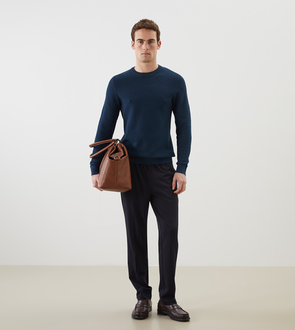 LC Waikiki LC Waikiki - Blue Round Neck Sweaters