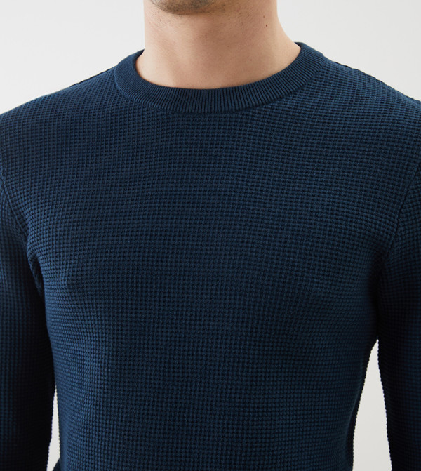 LC Waikiki LC Waikiki - Blue Round Neck Sweaters