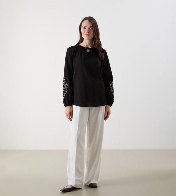 LC Waikiki  Clothing - Black Casual Tops