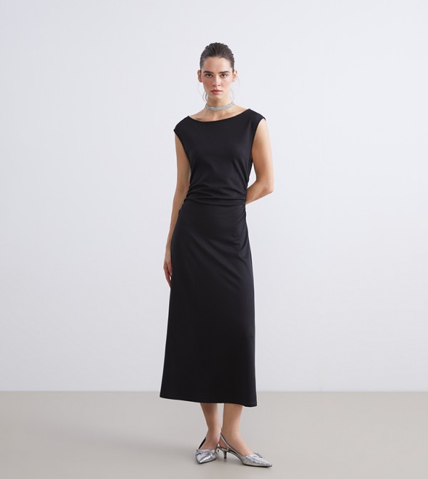 LC Waikiki Dresses - Black Midi Dresses