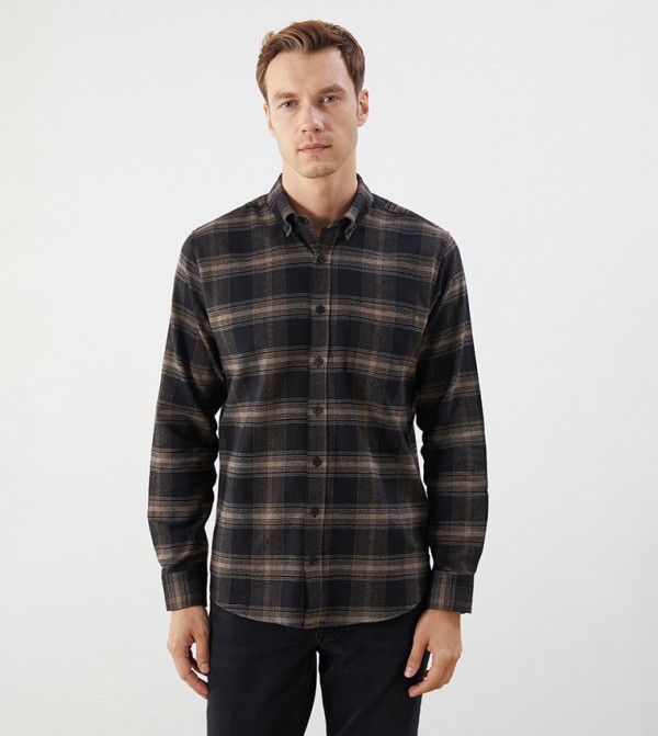 LC Waikiki Shirts - Brown Long Sleeves