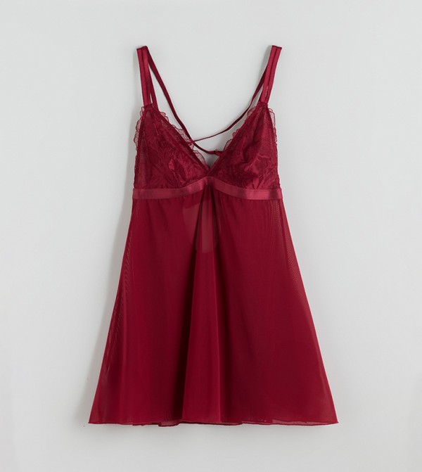 LC Waikiki  Lingerie - Maroon Babydolls & Bodysuits