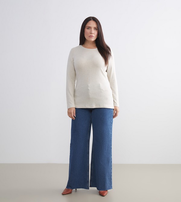 اٍل سي واي كيكي ملابس - أوف وايت Long Sleeve T-Shirts