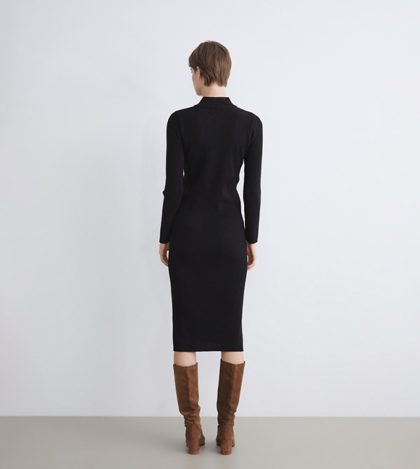 LC Waikiki Dresses - Black Midi Dresses