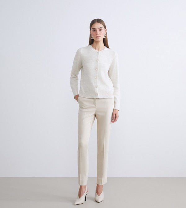 اٍل سي واي كيكي  سترات و كارديغانات - أوف وايت كارديغانات