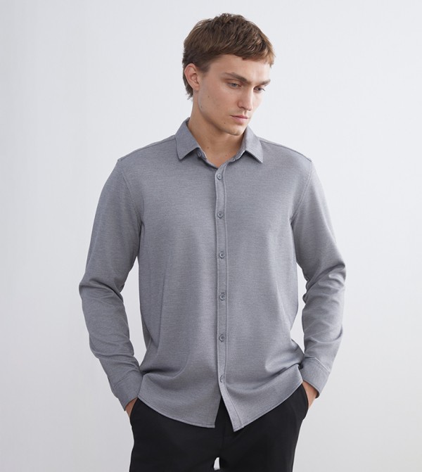 LC Waikiki  Shirts - Grey Long Sleeves