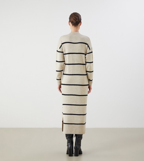 LC Waikiki  Dresses - Beige Midi Dresses