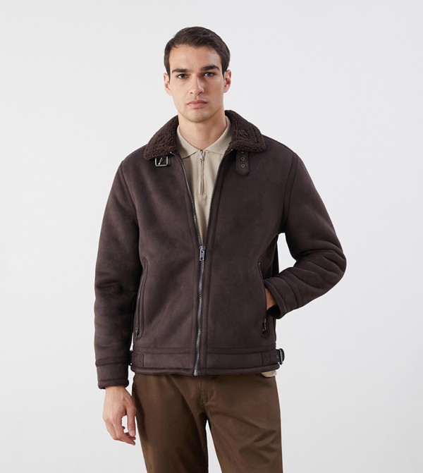 اٍل سي واي كيكي  ملابس - بني  جاكيتات كاجوال