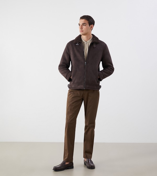 اٍل سي واي كيكي  ملابس - بني  جاكيتات كاجوال