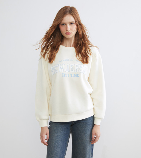 LC Waikiki  Hoodies & Sweatshirts - Cream Sweatshirts