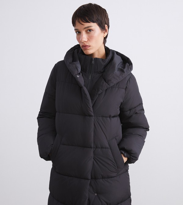 LC Waikiki  Puffer & Quilted Jackets - Black Puffer & Quilted Jackets