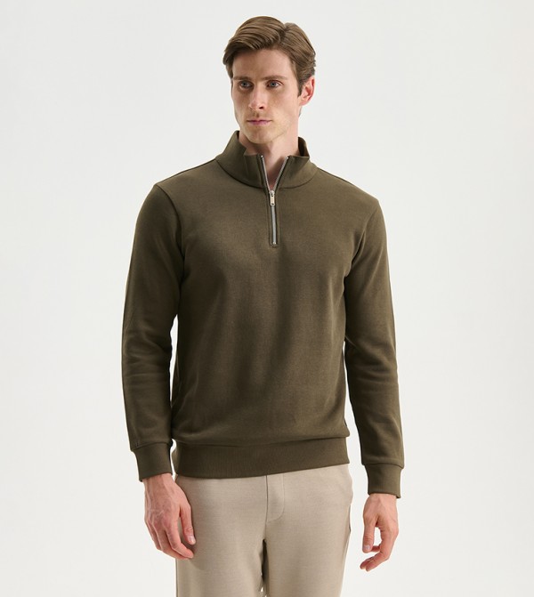 LC Waikiki  Hoodies & Sweatshirts - Khaki Sweatshirts