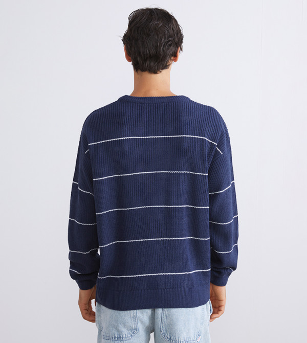 اٍل سي واي كيكي  سترات و كارديغانات  - أزرق Round Neck Sweaters