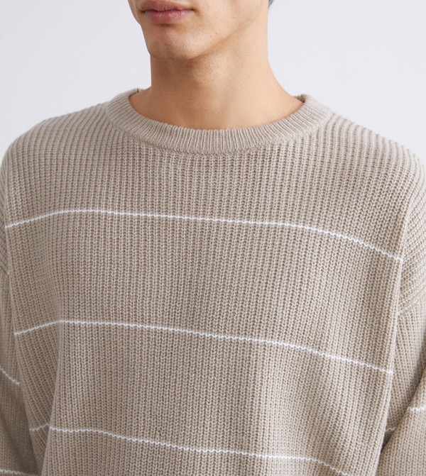 LC Waikiki Sweaters & Cardigans - Beige Round Neck Sweaters