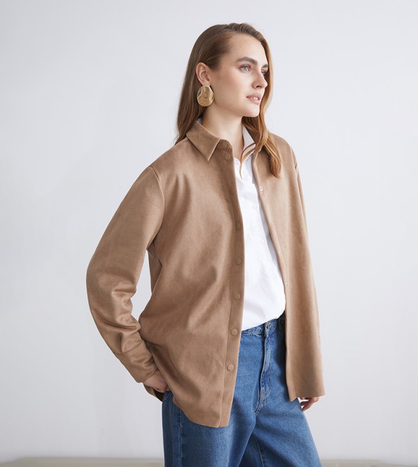 اٍل سي واي كيكي  بلوزات - بني فاتح قمصان