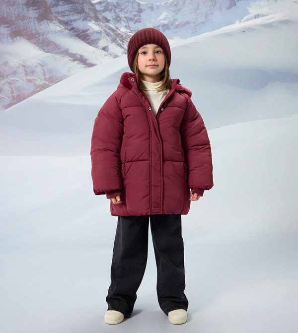 LC Waikiki  Winterwear & Outerwear - Maroon Jackets