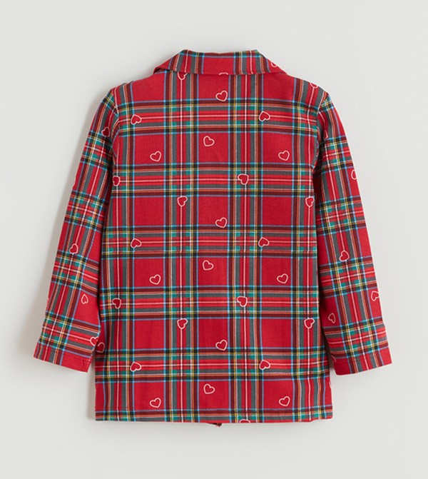 اٍل سي واي كيكي  comfy-edit - أحمر مجموعات بلايز وبيجامة