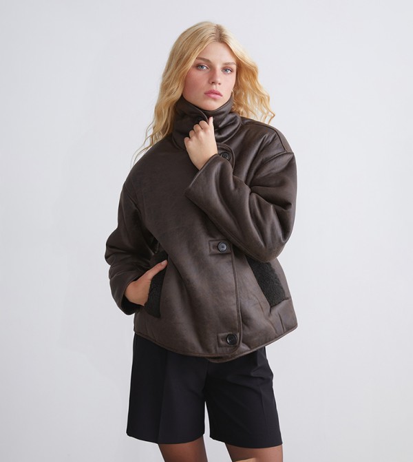 LC Waikiki  Jackets & Coats - Brown Casual Jackets