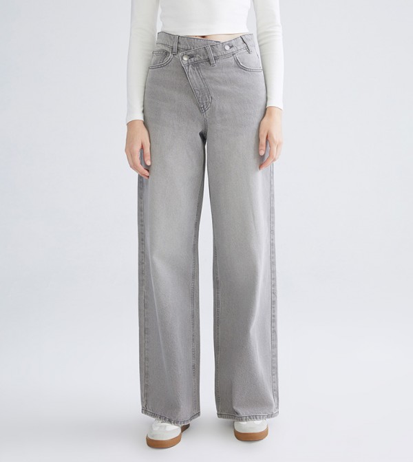 LC Waikiki  Jeans - Grey Wide Leg Jeans