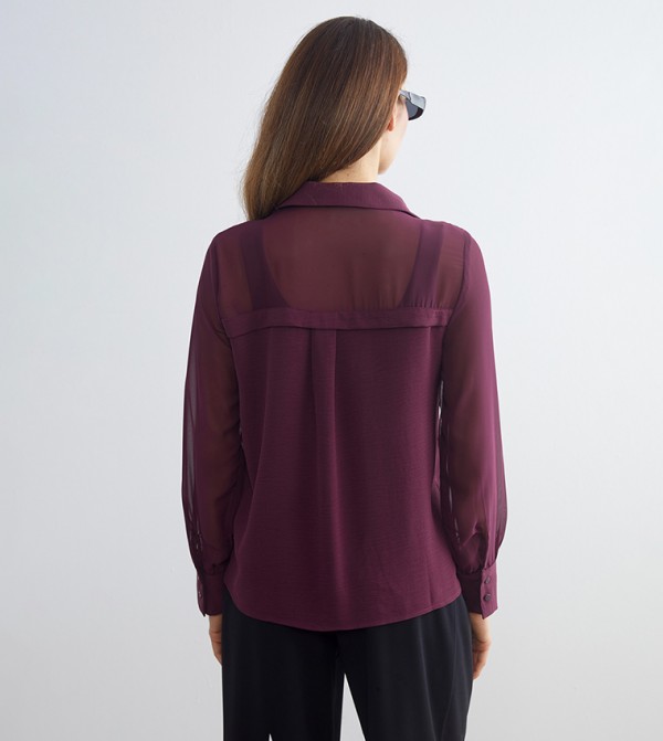 اٍل سي واي كيكي  قمصان - بورغندي قمصان