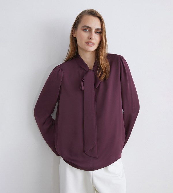 LC Waikiki  Clothing - Burgundy Casual Tops