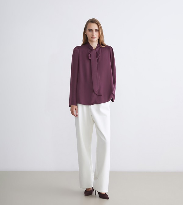 LC Waikiki  Clothing - Burgundy Casual Tops