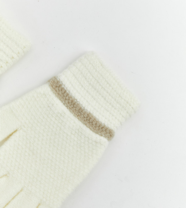 اٍل سي واي كيكي  قفازات - بيج فاتح  Knit