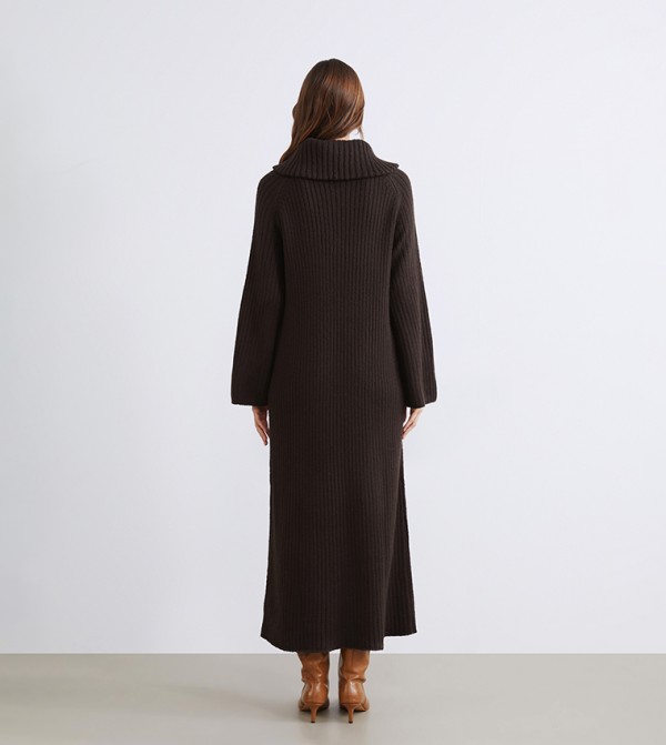 LC Waikiki  Midi Dresses - Brown Midi Dresses