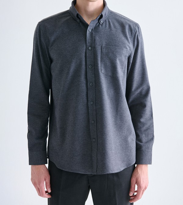 LC Waikiki  Shirts - Grey Long Sleeves