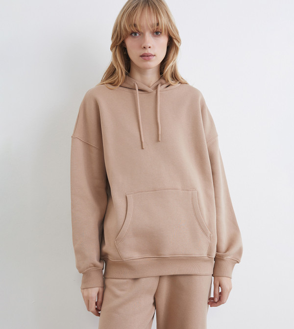 LC Waikiki  Hoodies & Sweatshirts - Taupe Sweatshirts