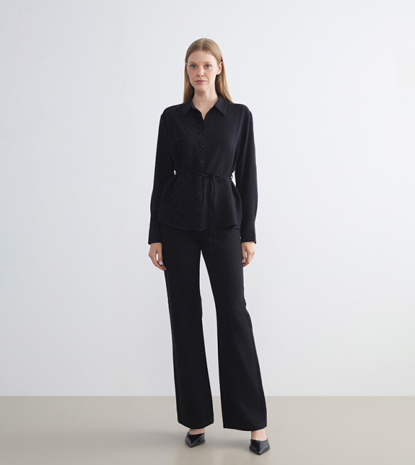 اٍل سي واي كيكي ملابس - أسود Wide Leg Jeans