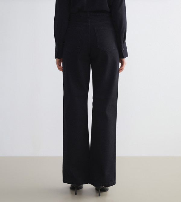 اٍل سي واي كيكي ملابس - أسود Wide Leg Jeans