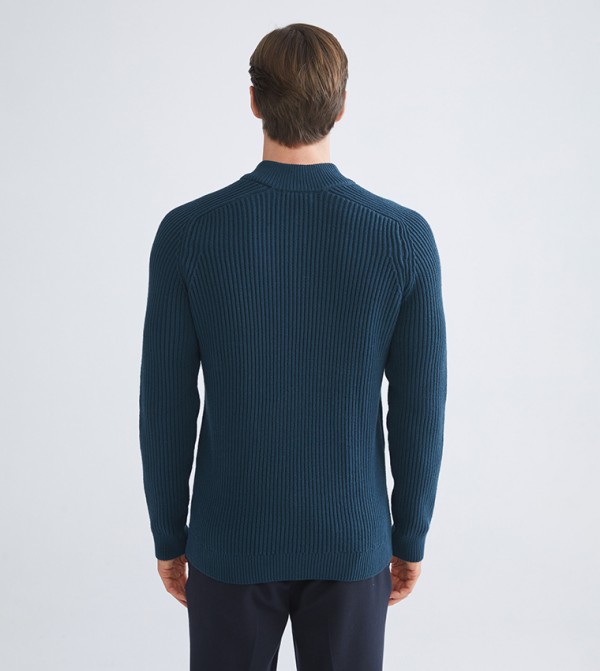 اٍل سي واي كيكي اٍل سي واي كيكي - أزرق مخضر Turtle neck Sweaters