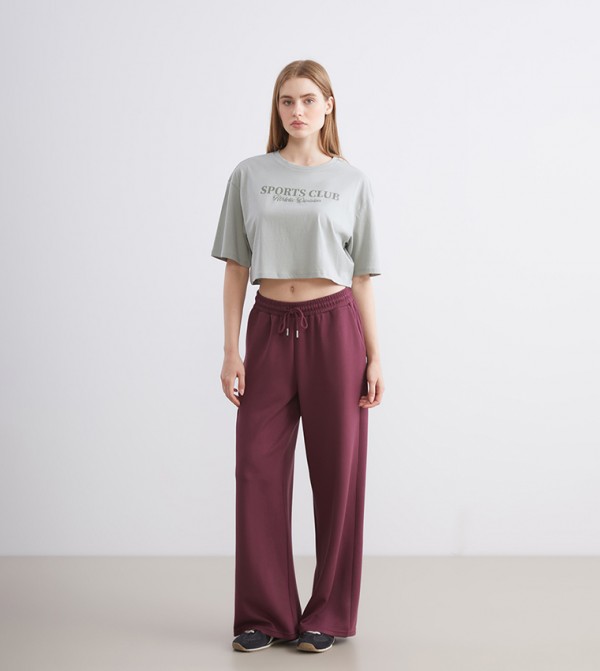 LC Waikiki  Sportswear - Burgundy Track Pants & Joggers