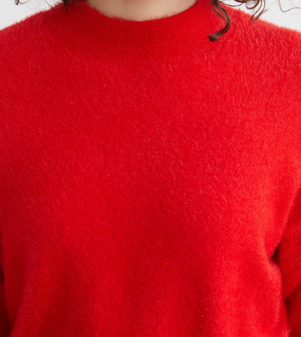 LC Waikiki Sweaters - Red Turtle neck Sweaters