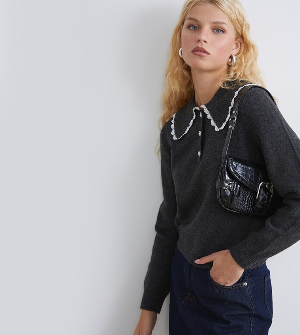 اٍل سي واي كيكي  بلوزات - فحمي Casual Tops