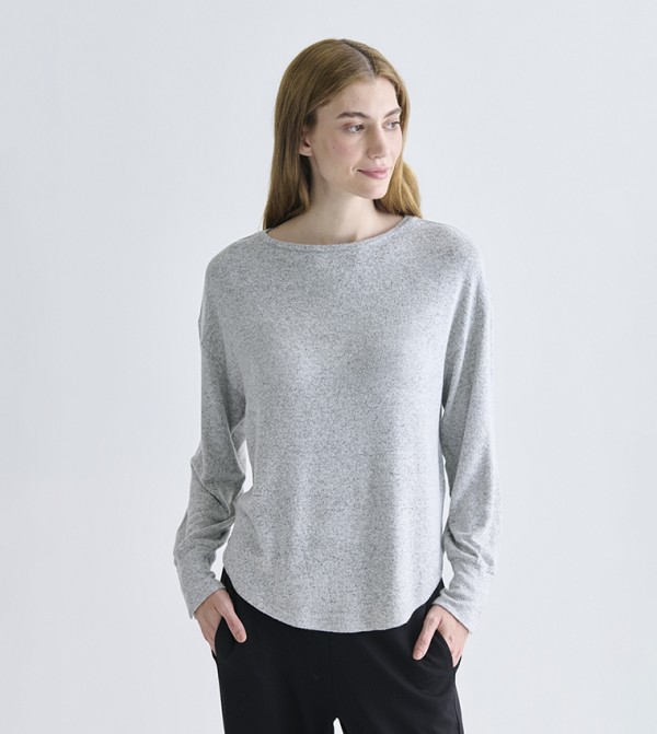 LC Waikiki  Clothing - Grey Long Sleeve T-Shirts