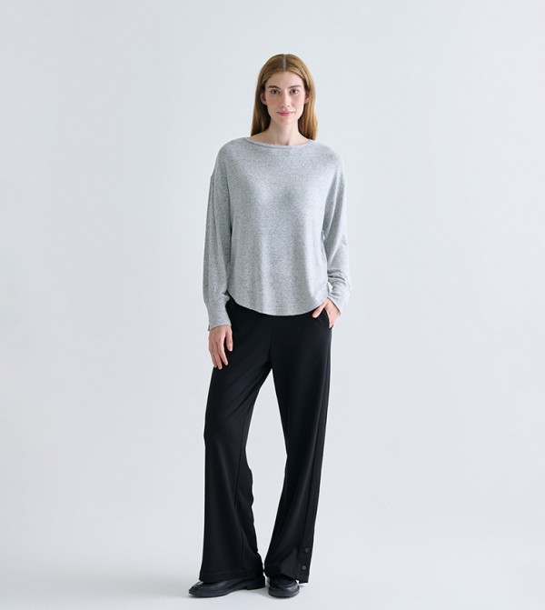 LC Waikiki  Clothing - Grey Long Sleeve T-Shirts