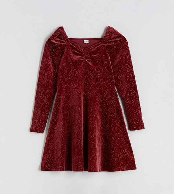 LC Waikiki  Party Dress - Maroon Party Dress