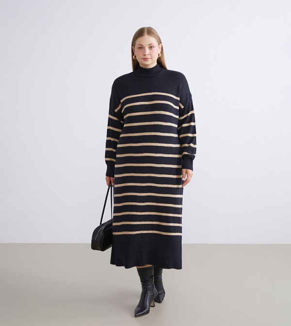 LC Waikiki  Dresses - Beige Midi Dresses