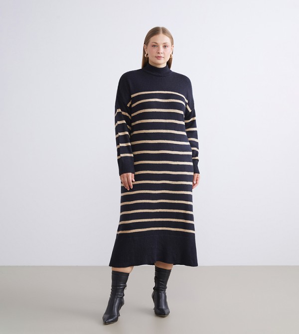 LC Waikiki  Dresses - Beige Midi Dresses