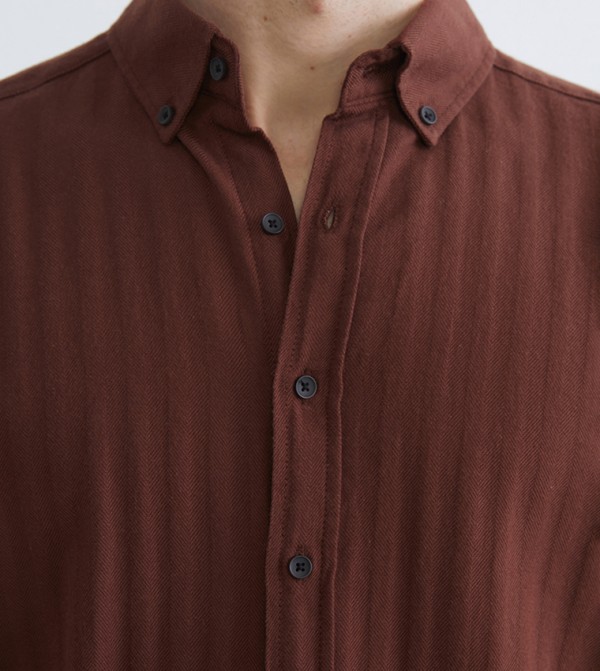 LC Waikiki  Shirts - Brown Long Sleeves