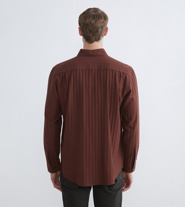 LC Waikiki  Shirts - Brown Long Sleeves