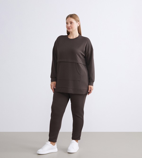 LC Waikiki  Hoodies & Sweatshirts - Brown Sweatshirts