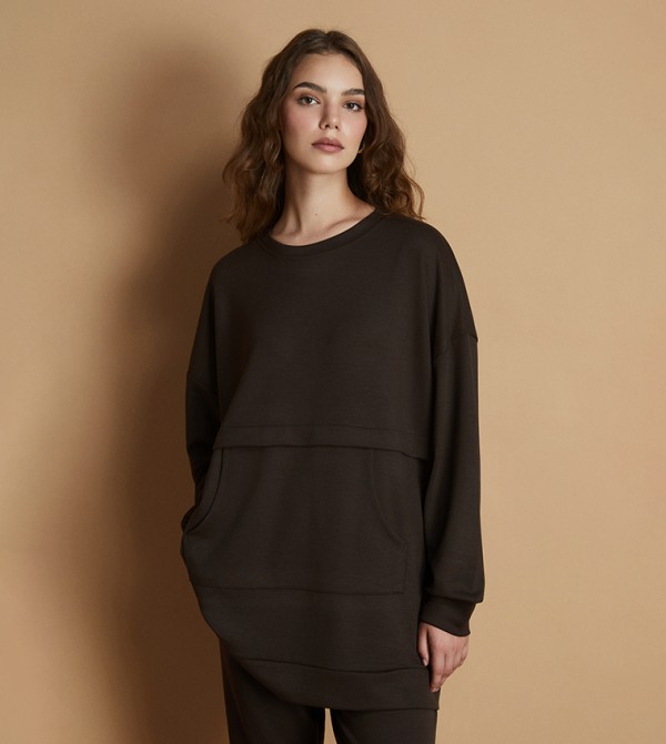 LC Waikiki  Hoodies & Sweatshirts - Brown Sweatshirts