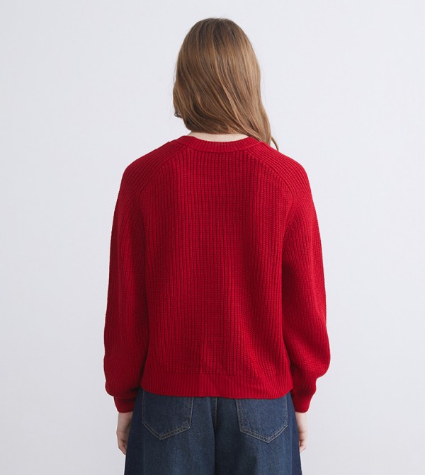 LC Waikiki LC Waikiki - Red Round Neck Sweaters